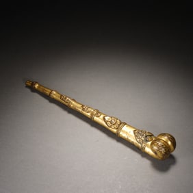 Gilt Bronze Carved Flower Pattern Ornament