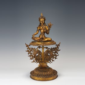 Gilt Bronze GuanYin Figure