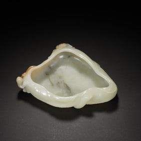 Jade Carved Lotus Flower Shape Washer