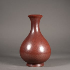 Red Glazed Porcelain Vase