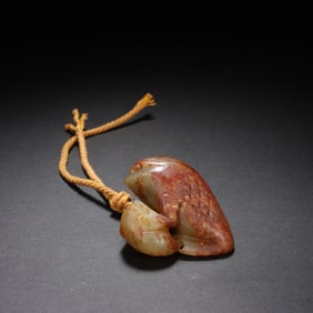 Jade Carved Toad Shape Ornament
