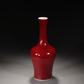 Red Glazed Porcelain Vase