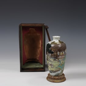 Famille Rose Character Story Pattern Porcelain Vase