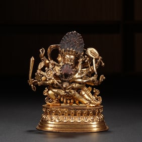Gilt Bronze Yamantaka Figure