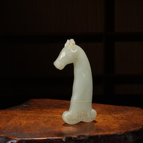 Jade Carved Horse Shape Ornament