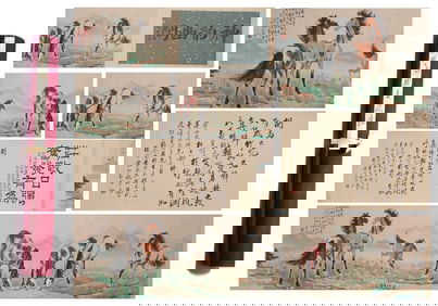 Chinese Drawing Horse Hand Scroll,Xu Beihong Mark