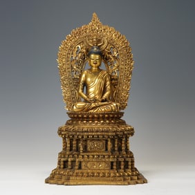Gilt Bronze Sakyamuni Figure