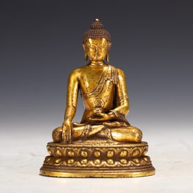 Gilt Bronze Sakyamuni Figure