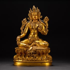 Gilt Bronze White Tara Figure