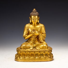 Gilt Bronze Sakyamuni Figure
