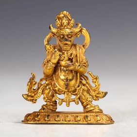 Gilt Bronze Vajrapani Figure