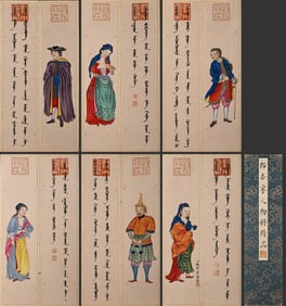 Chinese Drawing Character Story Painting Album,Lang Shining Mark