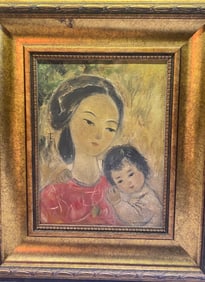 Vietnamese panting, VU CAO DAM VIETNAMESE SCENE OIL PAINTING