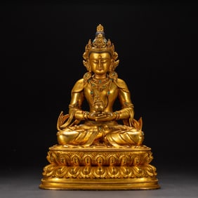 Gilt Bronze GuanYin Figure