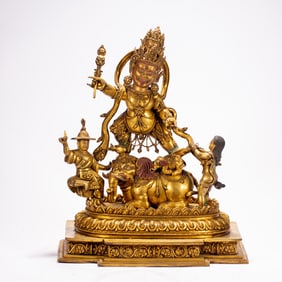 Gilt Bronze Vajrapani Figure