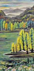 A CHINESE HAND PAINTING,LIN FENGMIAN MARK