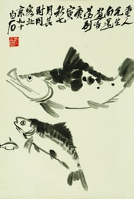A CHINESE HAND PAINTING,QI BAISHI MARK