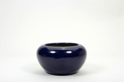A BLUE GLAZED WATERPOT
