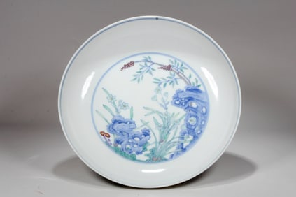 A DOUCAI 'FLORAL'DISH