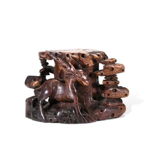 A SHOUSHAN STONE SHANZI ORNAMENT