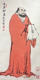 A CHINESE HAND PAINTING,HU YEFO MARK