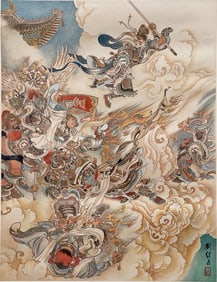 A CHINESE HAND PAINTING,LIU JIYOU MARK