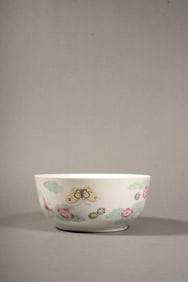 A FAMILLE ROSE 'BUTTERFLY' BOWL