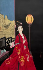A CHINESE HAND PAINTING,CUI JINGZHE MARK
