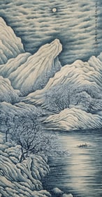 A CHINESE HAND PAINTING,TAO LENGYUE MARK