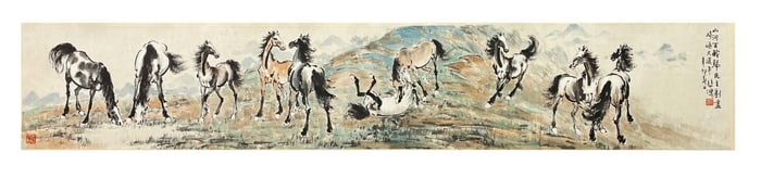 A CHINESE HAND PAINTING,XU BEIHONG MARK