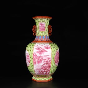 A FAMILLE ROSE VASE