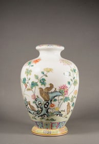 A FAMILLE ROSE VASE