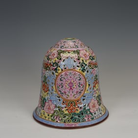 Famille Rose Flower Pattern Porcelain Bell