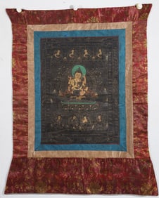 Colour Painted Four Armed GuanYin Tangka