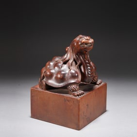 Boxwood Carved Beast Stone Seal