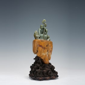 Jade Carved Arhat Shape Ornament