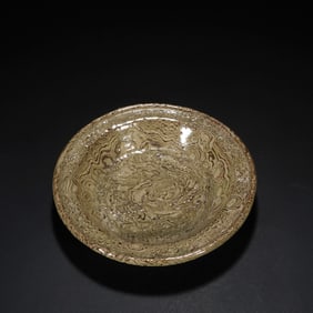 Brown Glazed Porcelain Plate