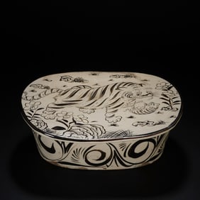 Cizhou Ware Tiger Pattern Porcelain Pillow
