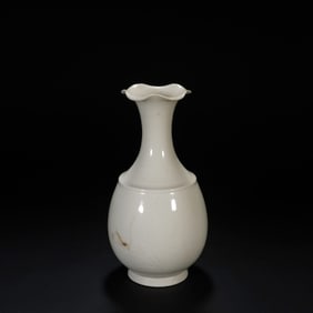 Ding Ware Carved Flower Pattern Porcelain Vase