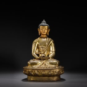Gilt Bronze Infinite Life Buddha Figure