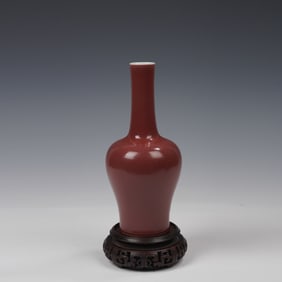 Red Glazed Porcelain Vase