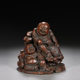 Bamboo Carved Character Ornament