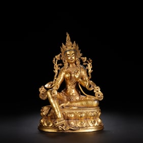 Gilt Bronze White Tara Figure