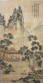 Chinese Drawing Landscape and Character Painting,Dong Bangda Mark