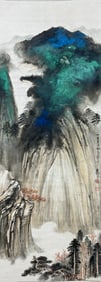 Chinese Drawing Coloured Landscape Painting,Xie Zhiliu Mark