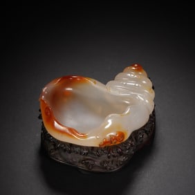 Agate Carved Conch Shape Washer