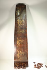 Lacquerware Carved Character Story Pattern Guqin