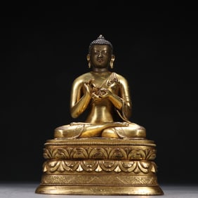 Gilt Bronze Sakyamuni Figure