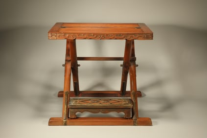 Huanghuali Wood Carved Dragon Pattern Chair