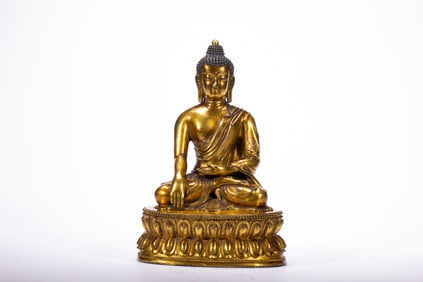 Gilt Bronze Sakyamuni Figure